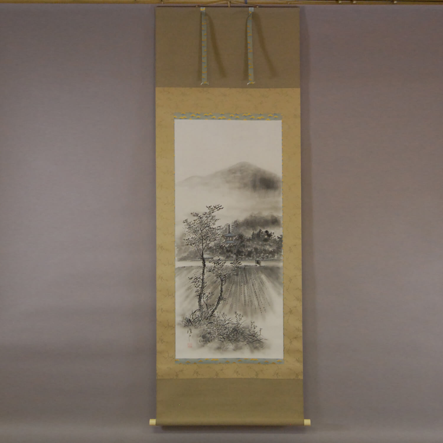 Kakejiku Hanging Scroll: Pagoda / Katsunobu Kawahito