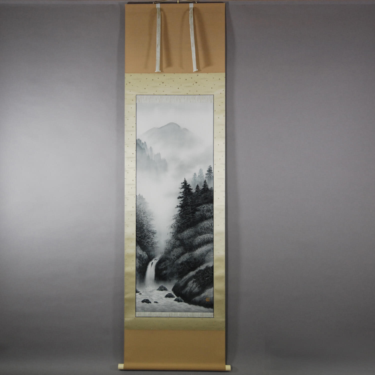 Kakejiku Hanging Scroll: Landscape Painting in “Sumi” Ink / Katō Tomo