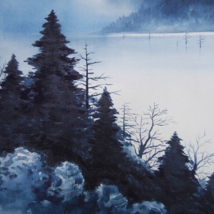 0020 Landscape Painting in Sumi (ink) / Yuri Tezuka 005