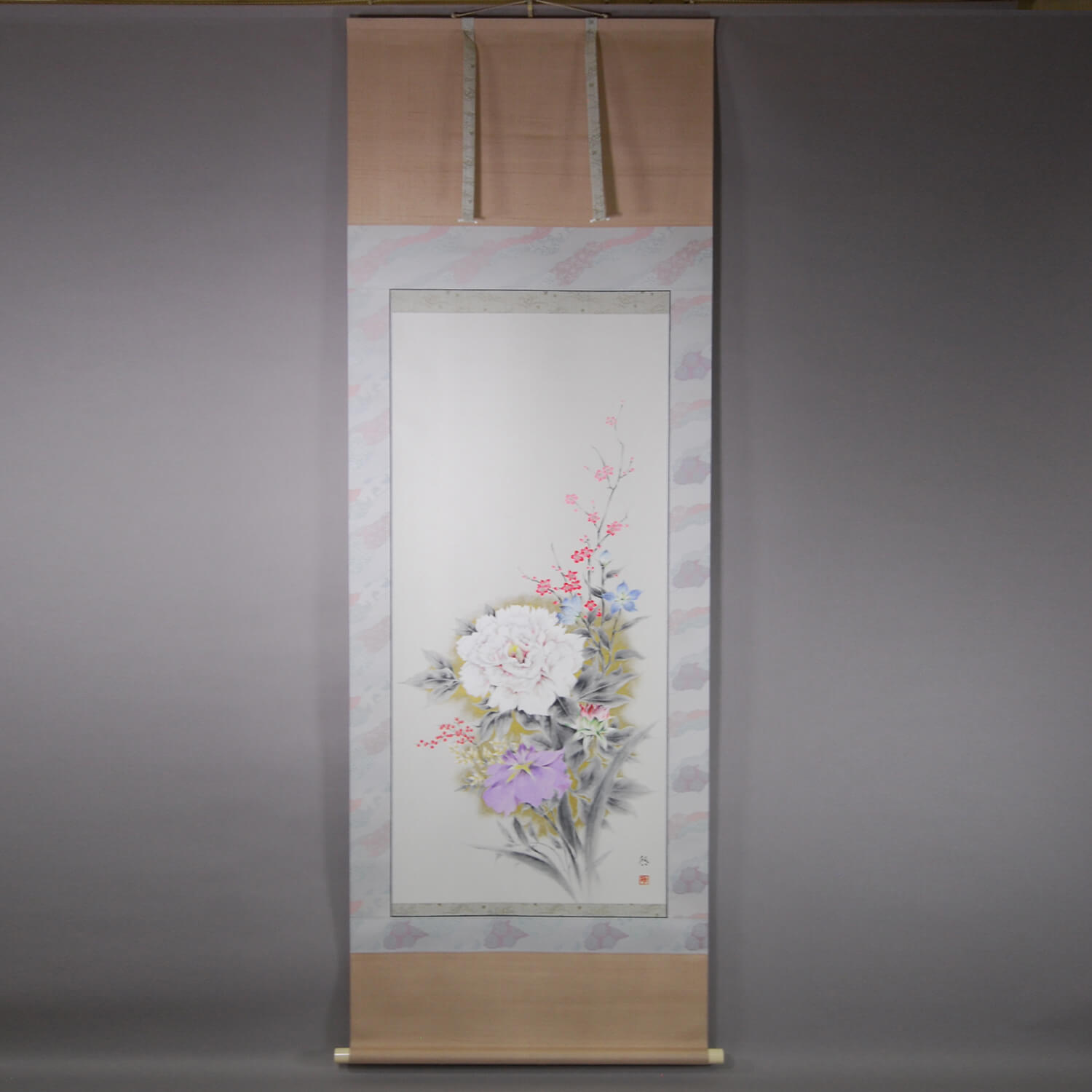 Flowers of Each Season Painting Keiji Yamazaki Kakejiku Scroll