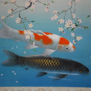 0056 Koi Fish (Carp): Cherry Blossoms / Shukou Okamoto 003