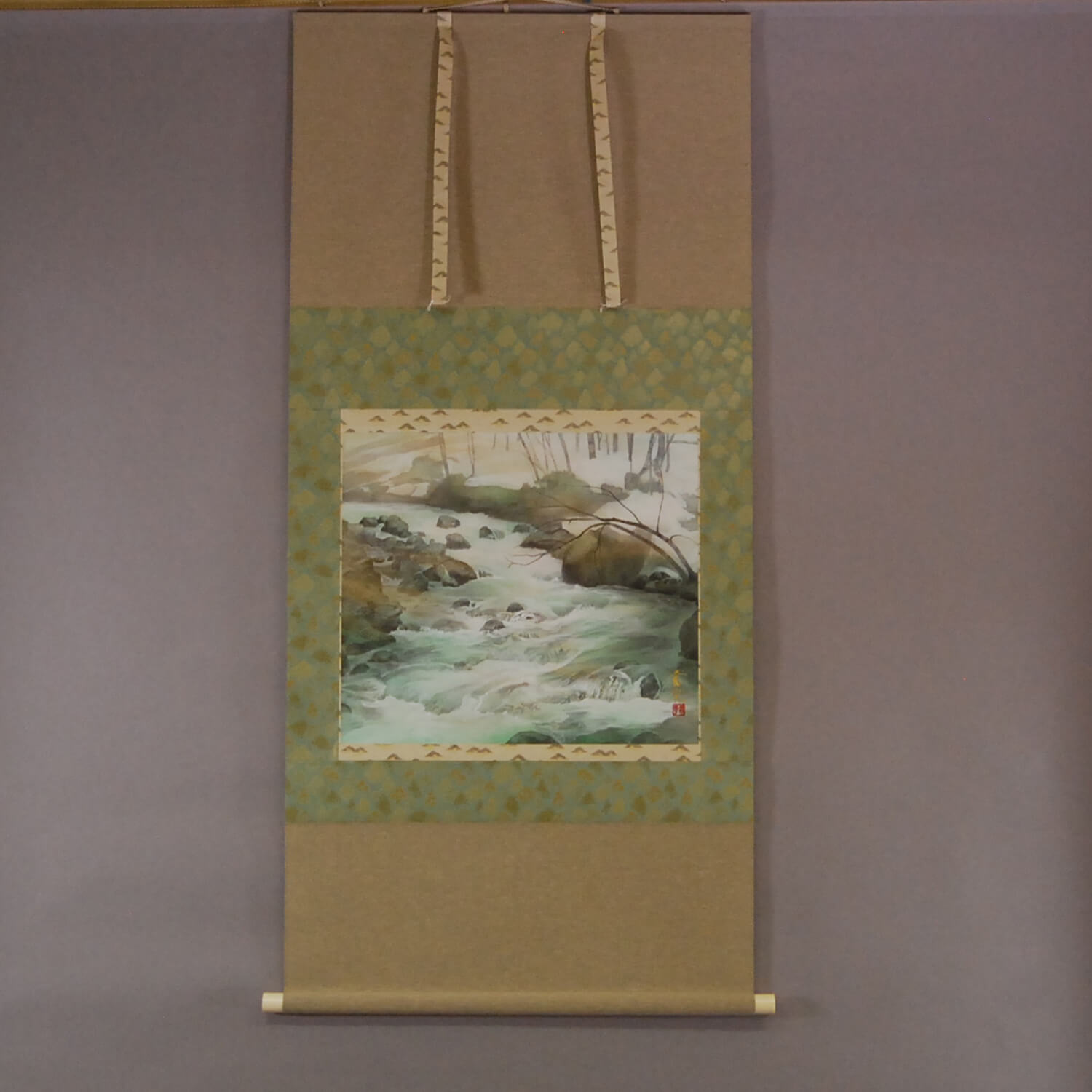 Kakejiku Hanging Scroll: Spring Thaw / Kikou Kobayashi