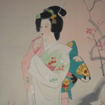 0068 Beautiful Woman Painting: Plum Blossoms / Hideharu Morita 003