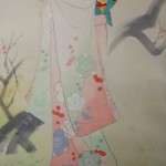 0068 Beautiful Woman Painting: Plum Blossoms / Hideharu Morita 004