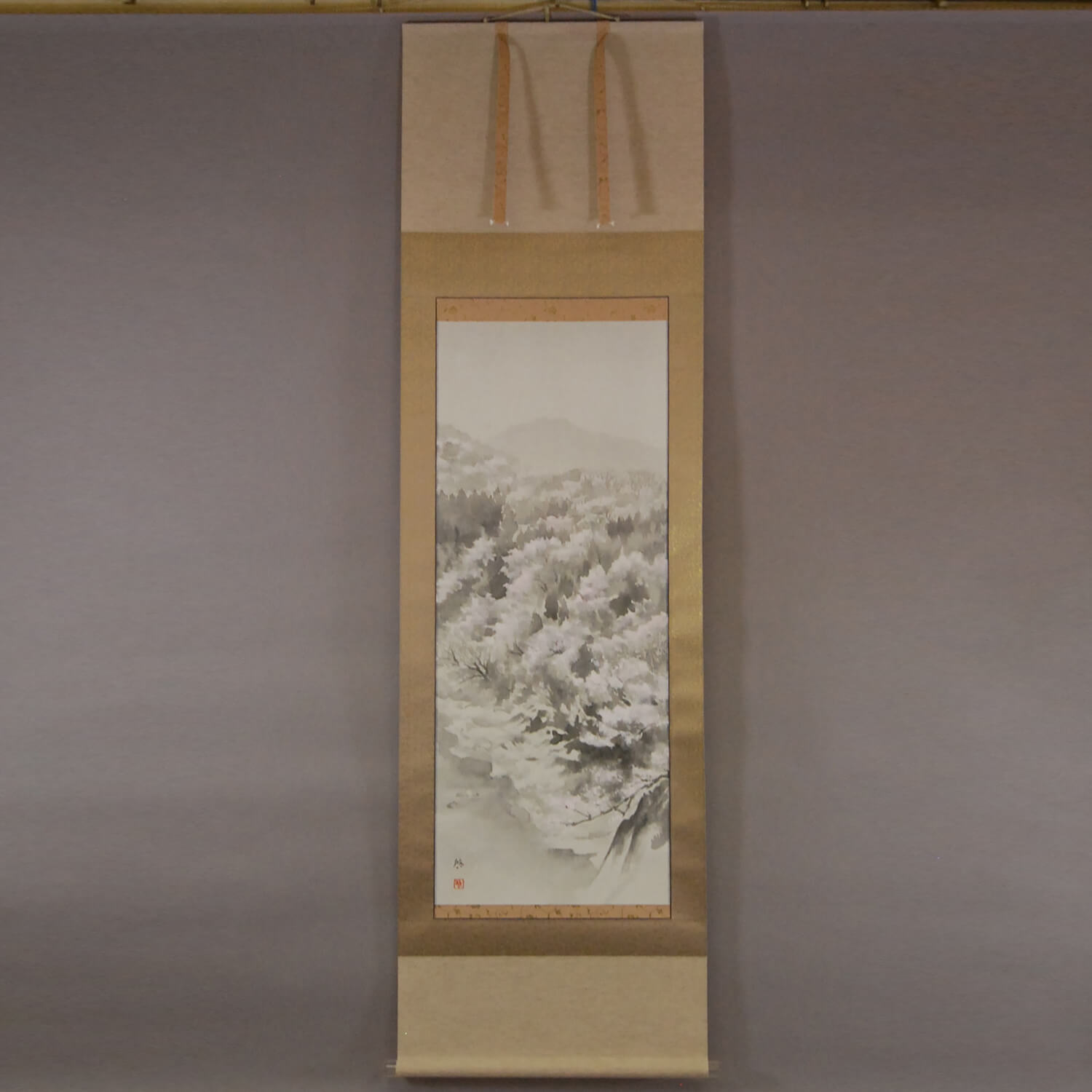 Kakejiku Hanging Scroll: Spring Scenery of Okutama / Keiji Yamazaki