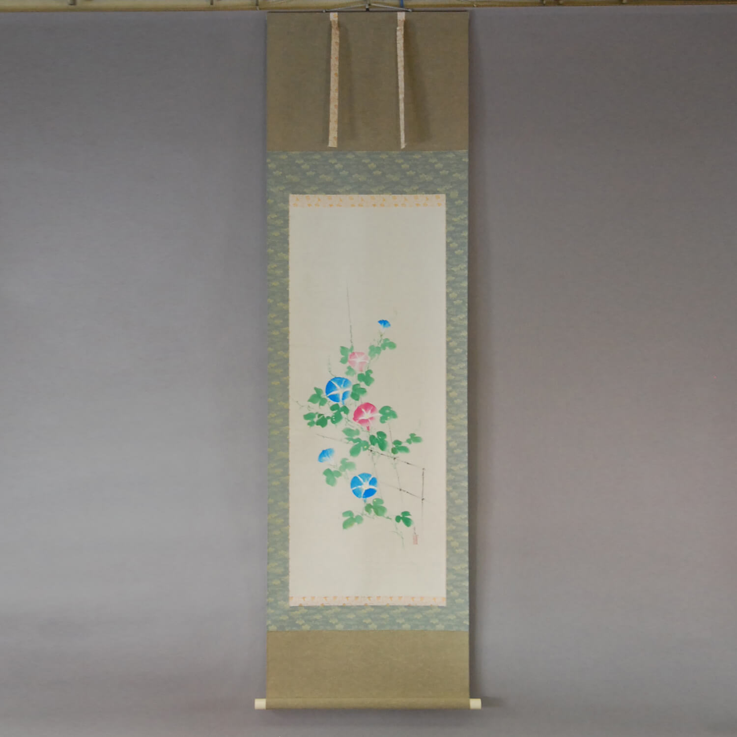 Kakejiku Hanging Scroll: Morning Glories / Seika Tatsumoto