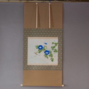 0093 Kakejiku with Morning Glories Painting / Seika Tatsumoto 001