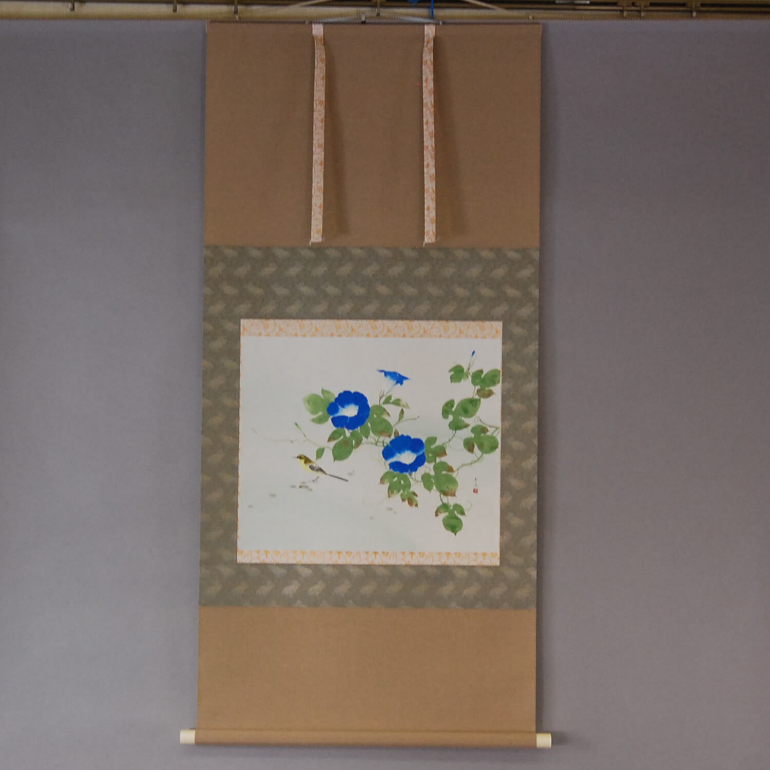 Kakejiku Hanging Scroll: Morning Glories / Seika Tatsumoto