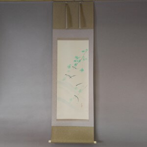 0094 Kakejiku with Sweetfish Ayu Painting / Seika Tatsumoto 001