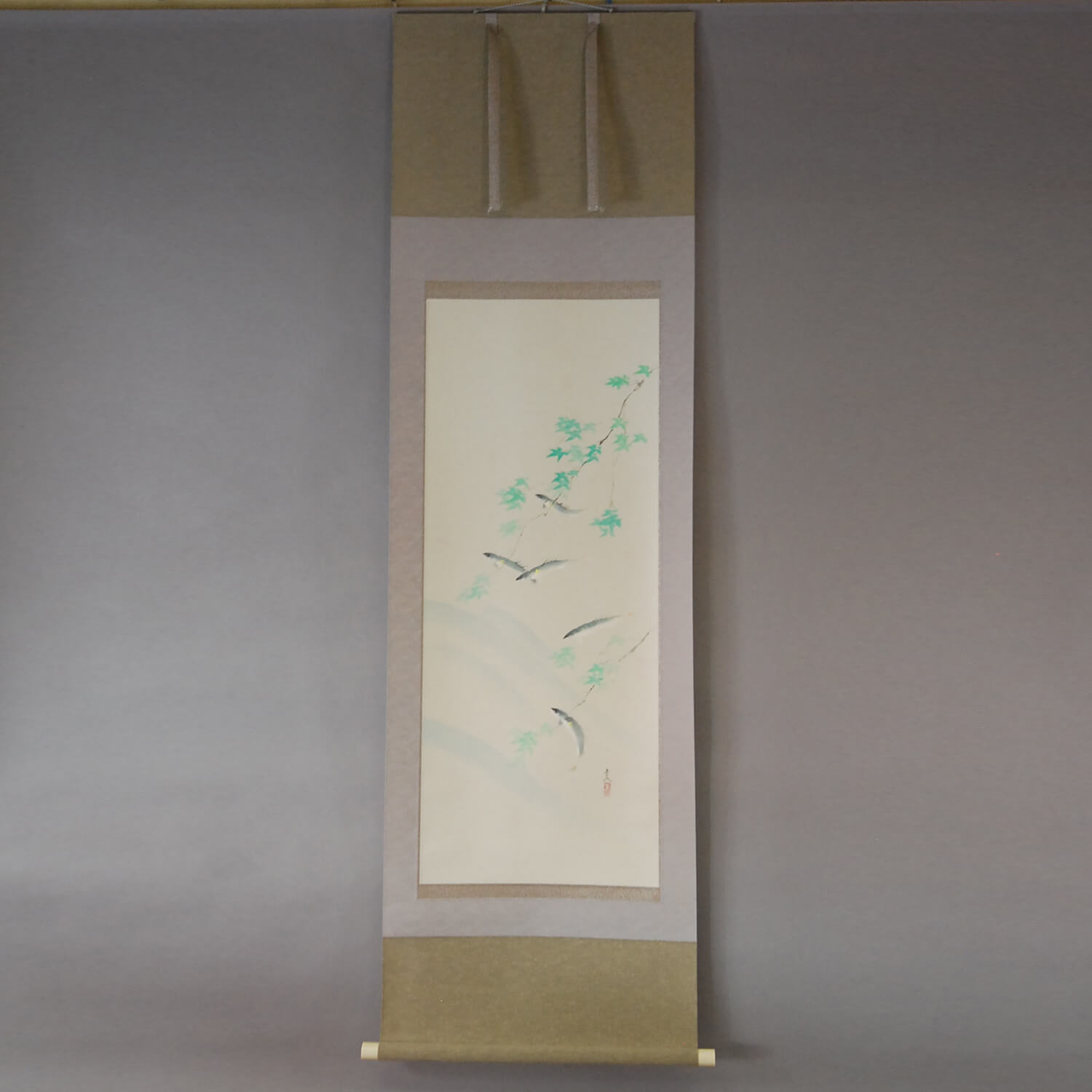 Kakejiku Hanging Scroll: Sweetfish Ayu / Seika Tatsumoto