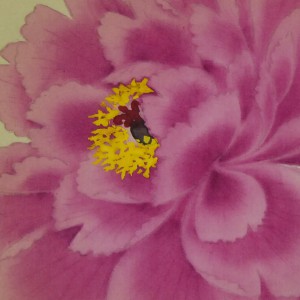 0096 Kakejiku with Peonies Painting / Kinshi Nakatani 005