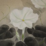 0098 Kakejiku with Bottle Gourd Flowers Painting / Yuki Mizukoshi 005