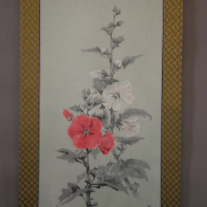 0099 Kakejiku with Hollyhock Painting / Keiji Yamazaki 003