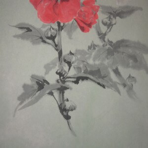 0099 Kakejiku with Hollyhock Painting / Keiji Yamazaki 005