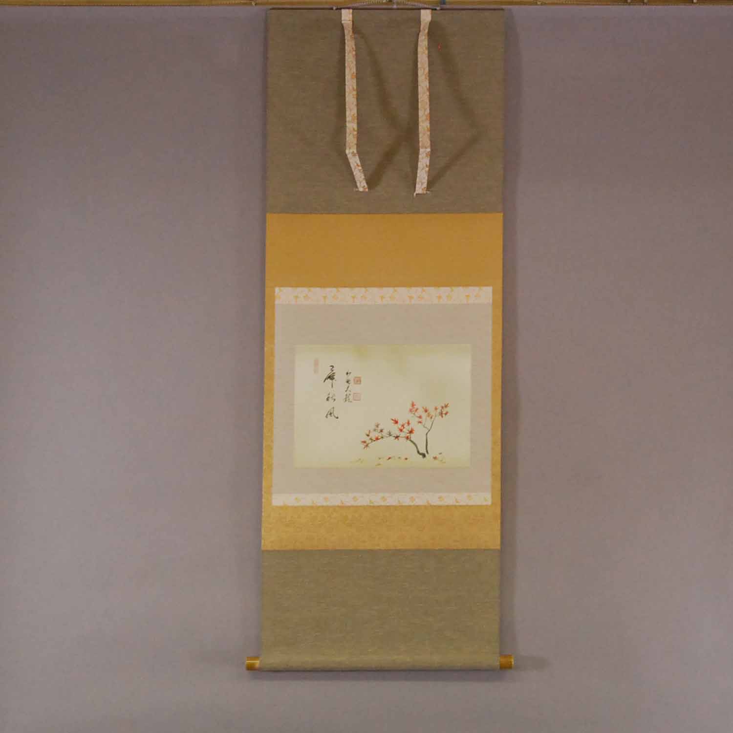 Kakejiku Hanging Scroll: Autumn Leaves / Arima Raitei