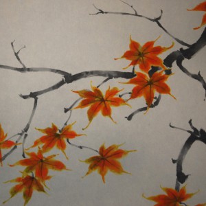 0117 Autumn Leaves Painting / Keiji Yamazaki 005