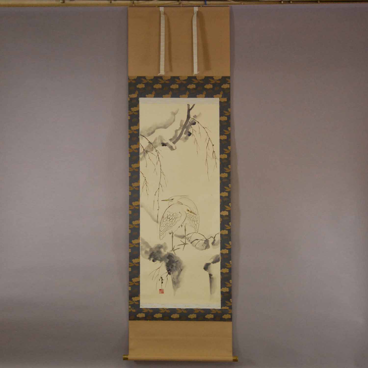 Kakejiku Hanging Scroll: Snow Light / Katsunobu Kawahito