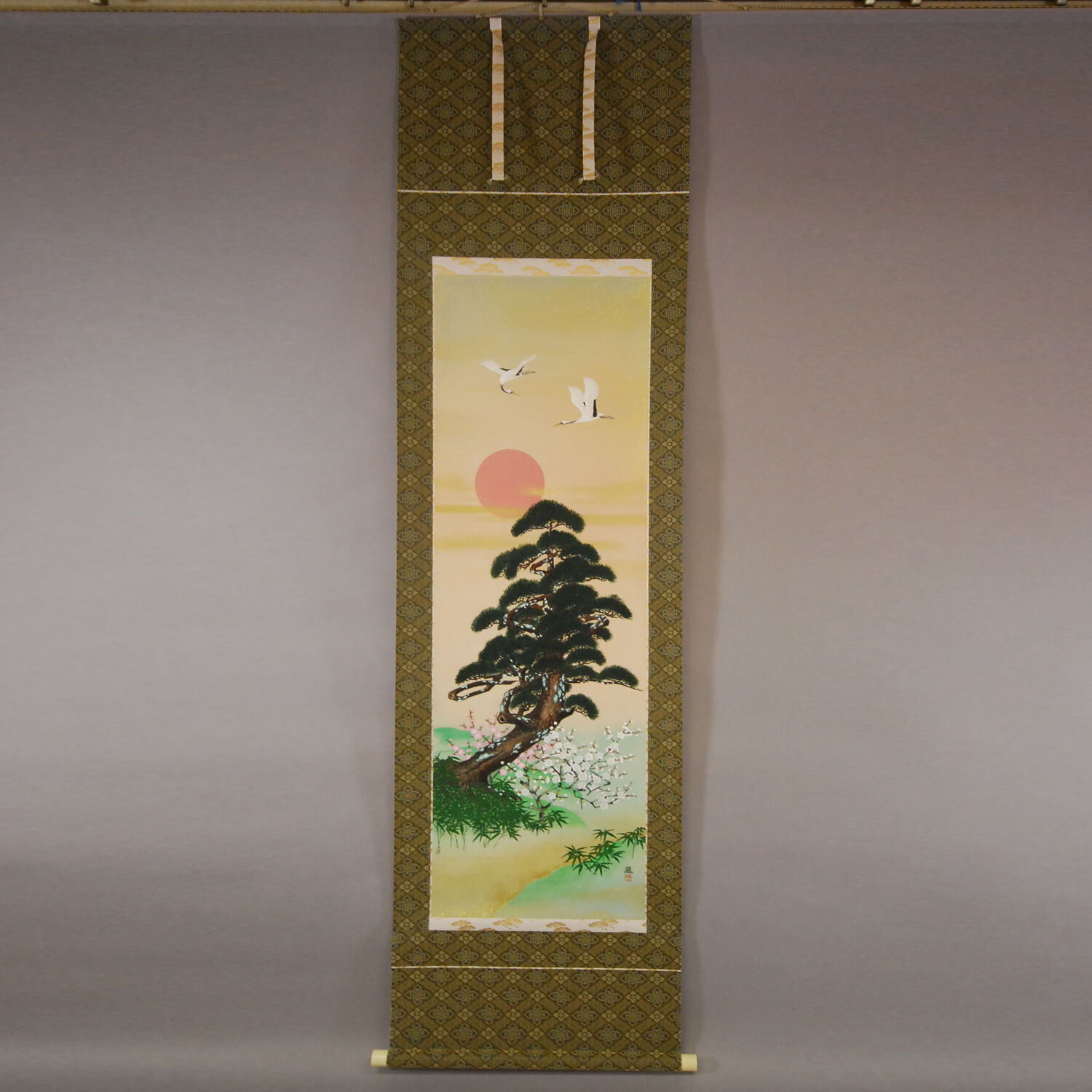 Kakejiku Hanging Scroll: “Kotobuki” Pine Tree / Susumu Kawahara