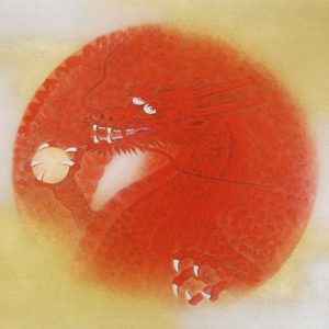 Katō Tomo Red Dragon Kakejiku