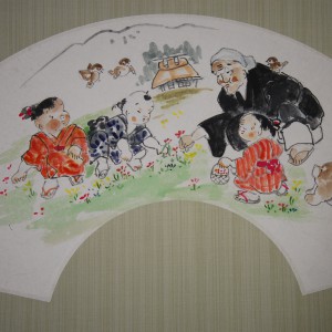 0164 Ryoukan: Gathering Flowers Painting / Katsunobu Kawahito 003