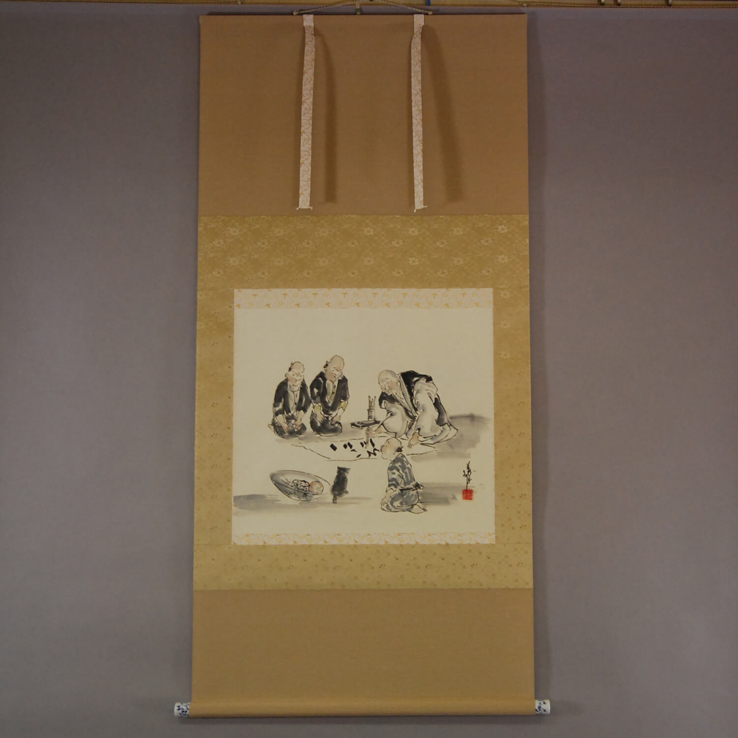 Kakejiku Hanging Scroll: Ryoukan: Calligraphy / Katsunobu Kawahito