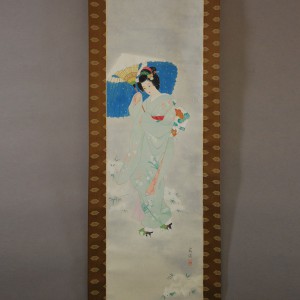 0122 Beautiful Woman Painting: Snow / Hideharu Morita 002