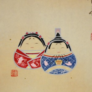0149 “Hina” Daruma Dolls Painting / Suikou Saitou & Houen Kusunoki 005