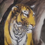 0154 Tiger Family Painting / Gyokuhou Horie 003