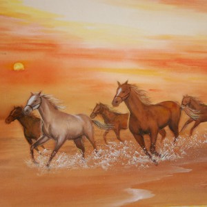 0169 Horses Painting / Kahou Sakurai 003