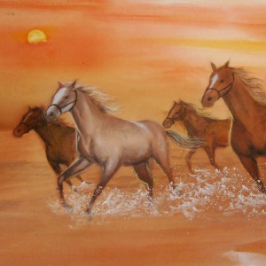 0169 Horses Painting / Kahou Sakurai 004