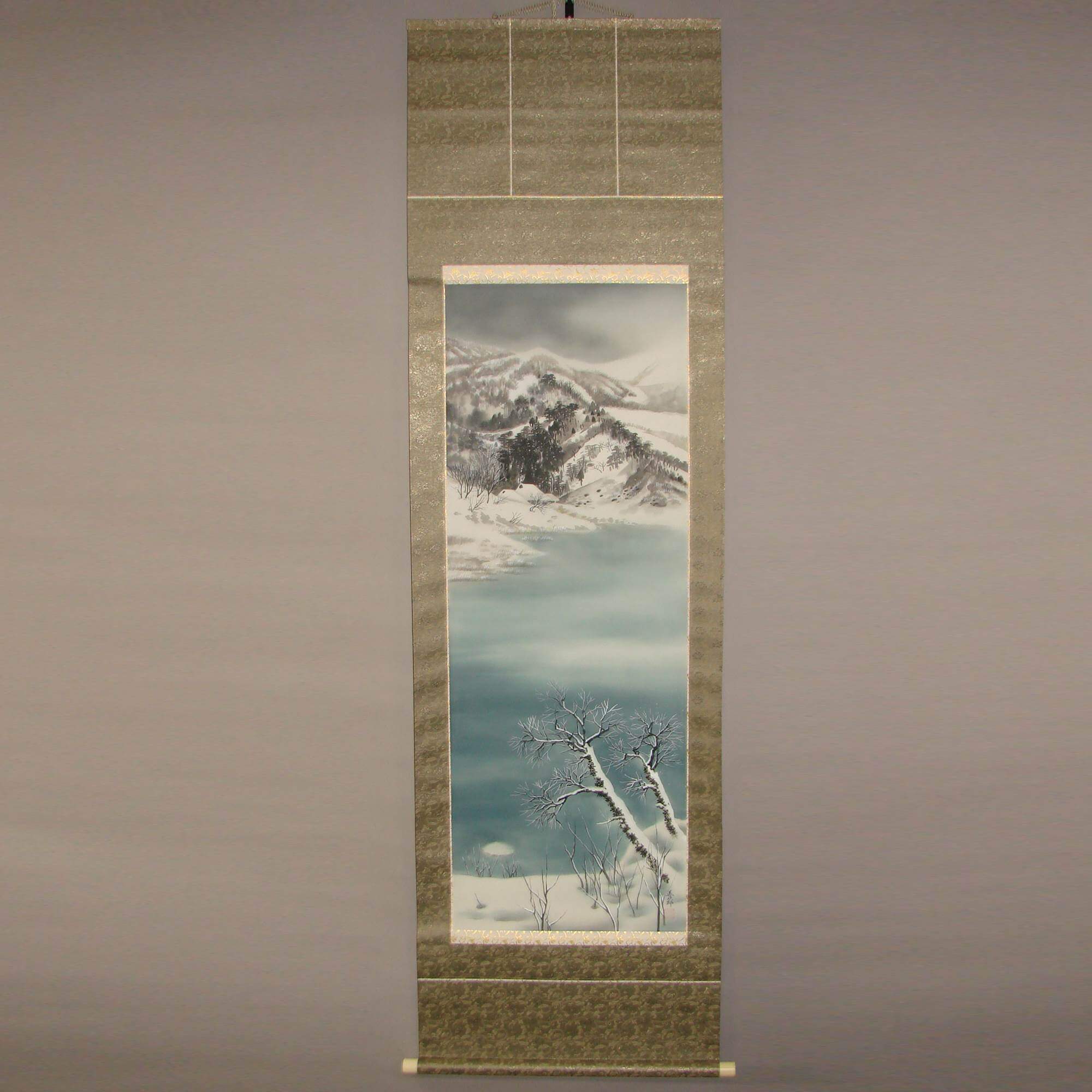 Kakejiku Hanging Scroll: Snowy Landscape Painting /Arakawa Zenjirō