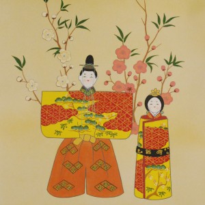 b0018 Hina Dolls in Standing Poses / Shunkou Masuda 004