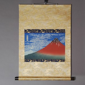 Ukiyo-e Kakejiku Hokusai Katsushika South Wind, Clear Sky (Red Mt. Fuji) picture002