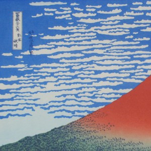 Ukiyo-e Kakejiku Hokusai Katsushika South Wind, Clear Sky (Red Mt. Fuji) picture005