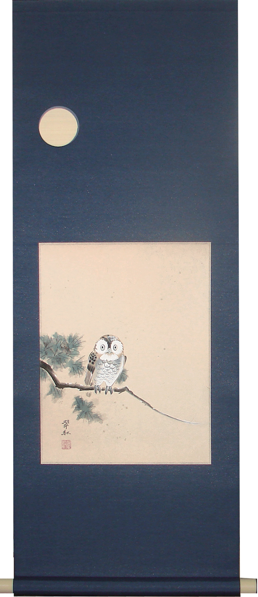 Suikou Saitou / Owl Painting Kakejiku