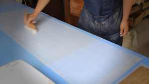 tiger german kakejiku hanging scroll remounting repair restore