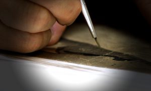 tiger german kakejiku hanging scroll remounting repair restore