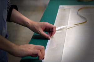 tiger german kakejiku hanging scroll remounting repair restore