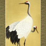 Wakou Miyake Crane Painting Kakejiku Scroll