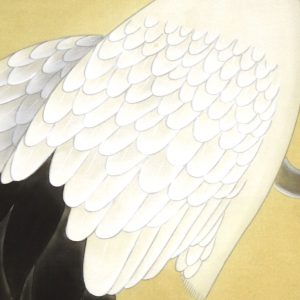 Wakou Miyake Crane Painting Kakejiku Scroll