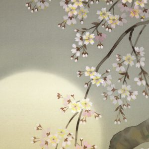 Wakou Miyake Cherry Blossoms kakejiku painting scroll