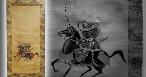 Samurai kakejiku remount scroll