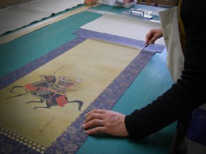 Samurai kakejiku remount scroll
