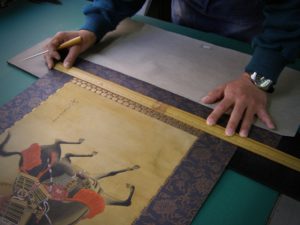 Samurai kakejiku remount scroll