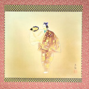 Noh painting kakejiku hanging scroll hibariyama