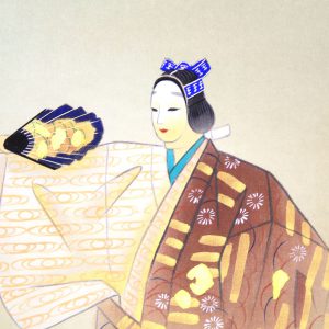 Noh painting kakejiku hanging scroll hibariyama