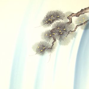 Koi Fish (Carp) Shooting up a Waterfall kakejiku hanging scroll painting