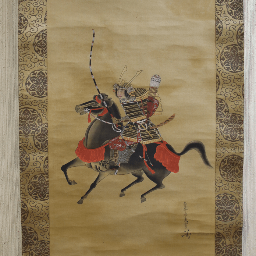 Samurai kakejiku remount scroll
