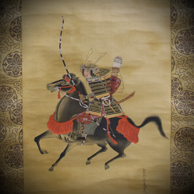 Samurai kakejiku remount scroll