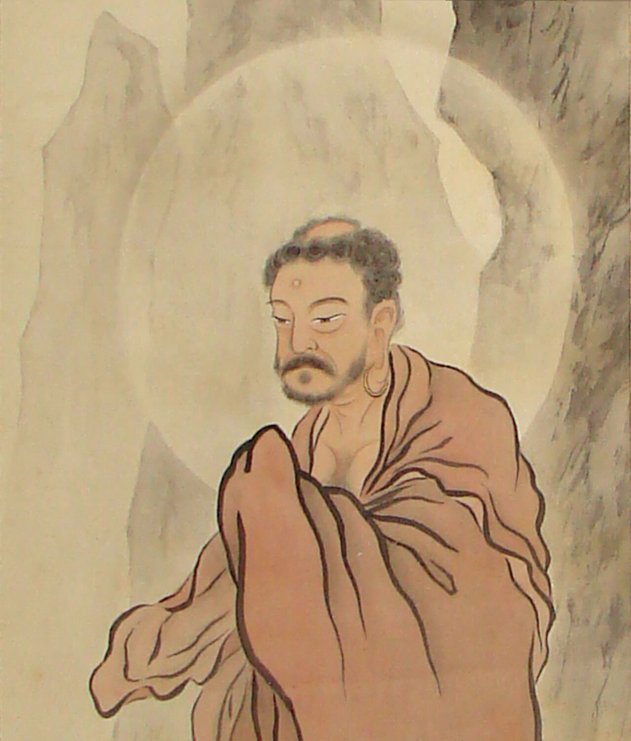 Restoration Antique Kakejiku Hanging Scroll: Siddhārtha